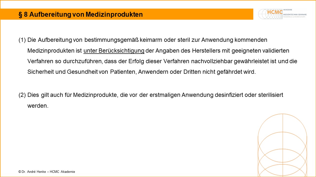 Aufbereitung von Medizinprodukten