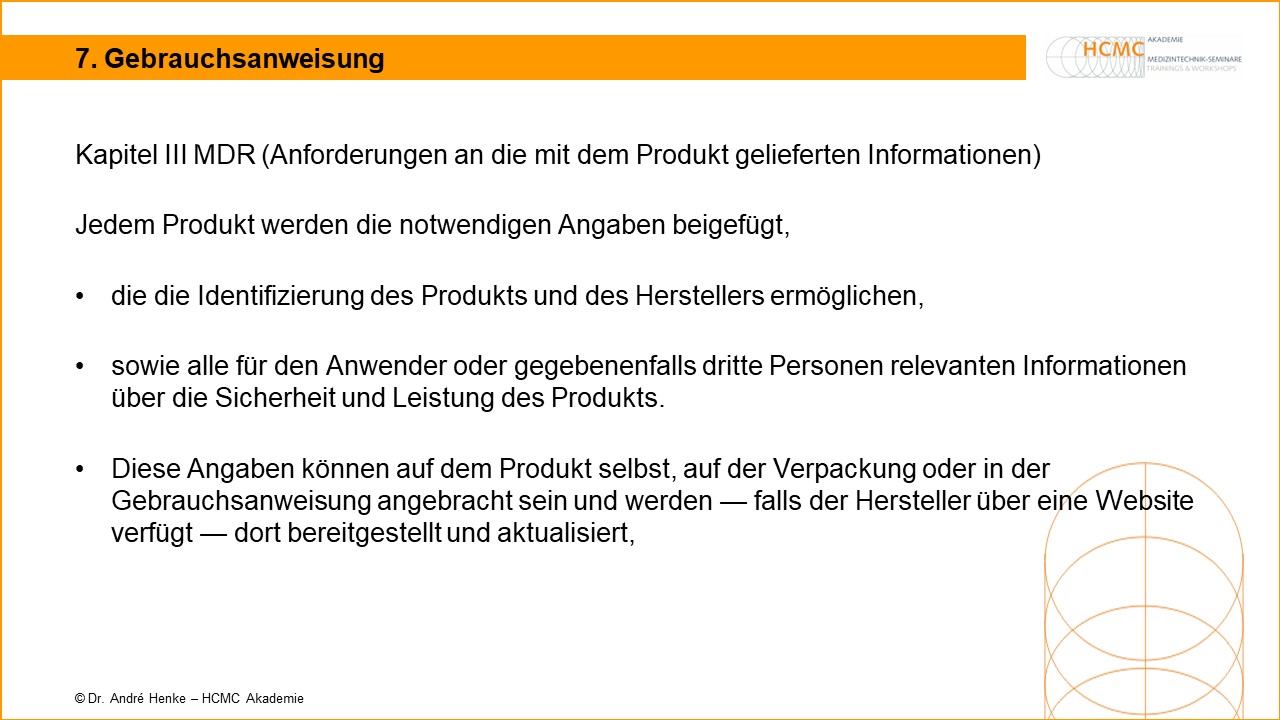 Gebrauchsanweisung Medizinprodukte