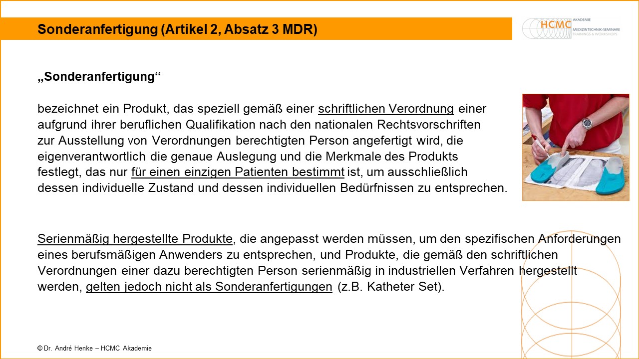 Sonderanfertigung Medizinprodukt