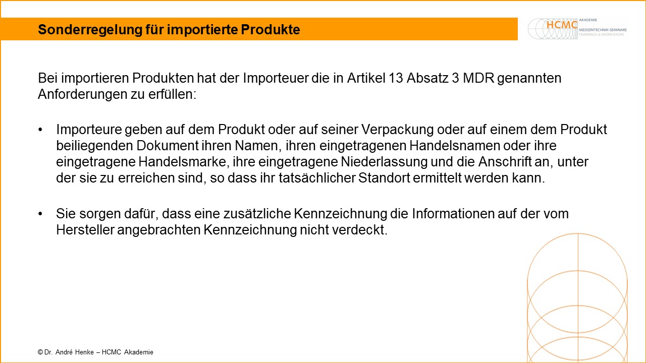 Sonderregelung für importierte Medizinprodukte