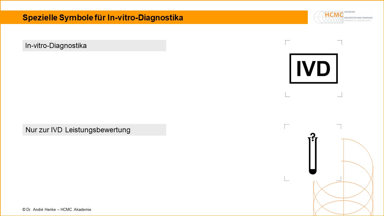 Spezielle Symbole für In-vitro-Diagnostika