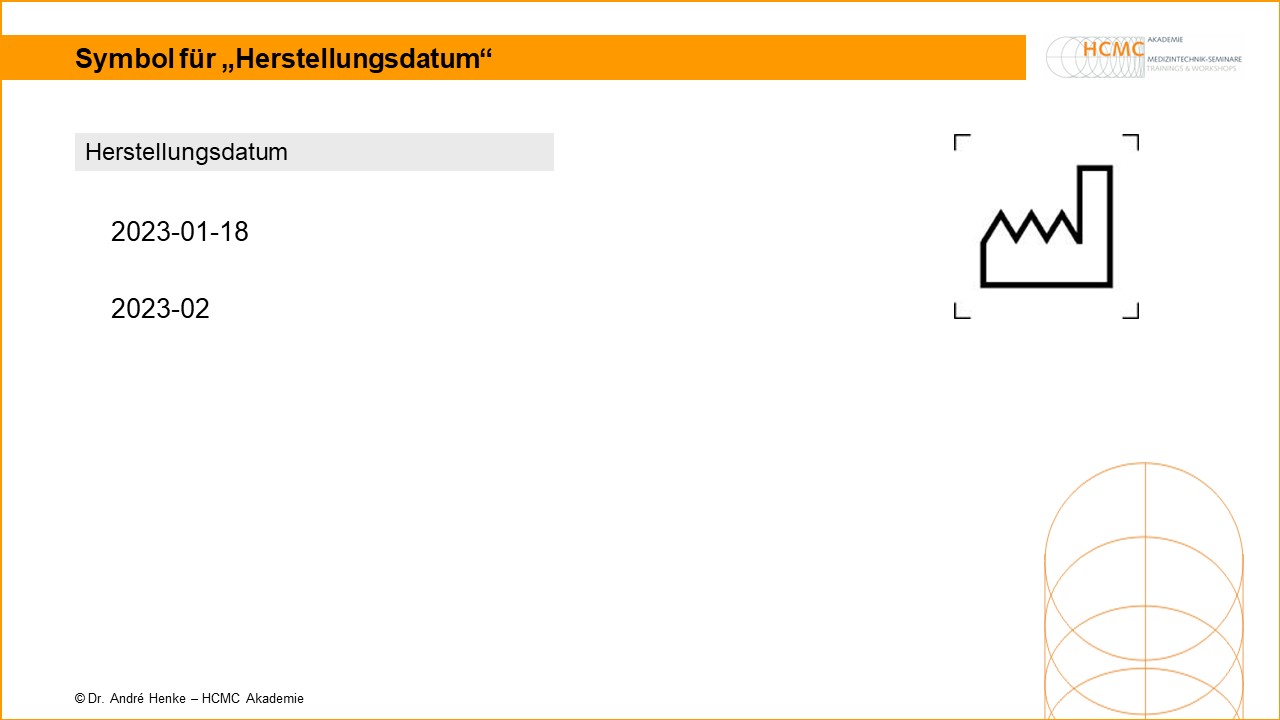 Symbol für Herstellungsdatum Medizinprodukte