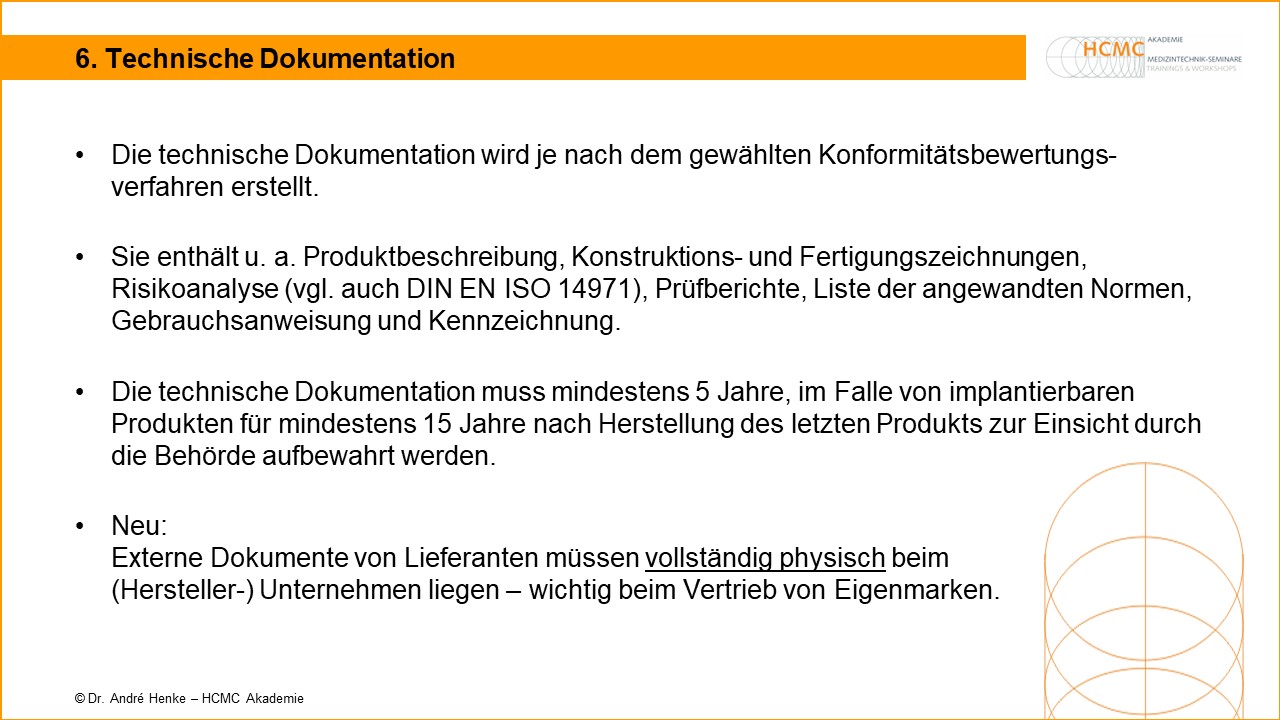 Technische Dokumentation Medizinprodukte