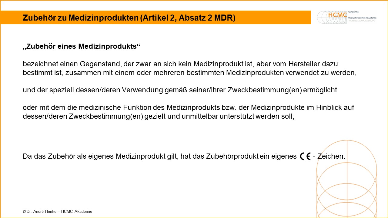 Zubehör zu Medizinprodukten